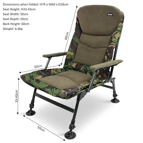 Abode Rip-Stop DPM CAMO Carp Fishing Camping Fleece Armchair Chair — view 2