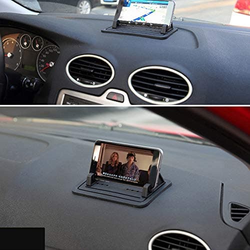 Silicone Car Cellphone Mount, Car Phone Holder Dashboard Mat Car Phone Mount Non-Slip Silicone Pad, Universal Car Dashboard Mobile Phone Mount Holder Cradle Stand — view 4