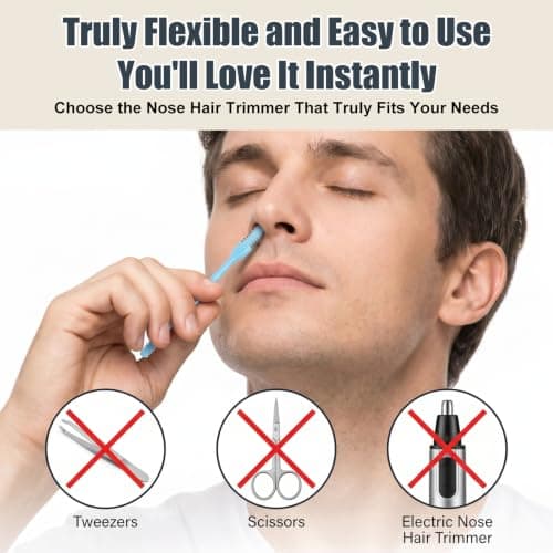 Hpmjz 12 Pcs Manual Nasal Hair Trimmers Double Sided Nose Trimmer — view 5
