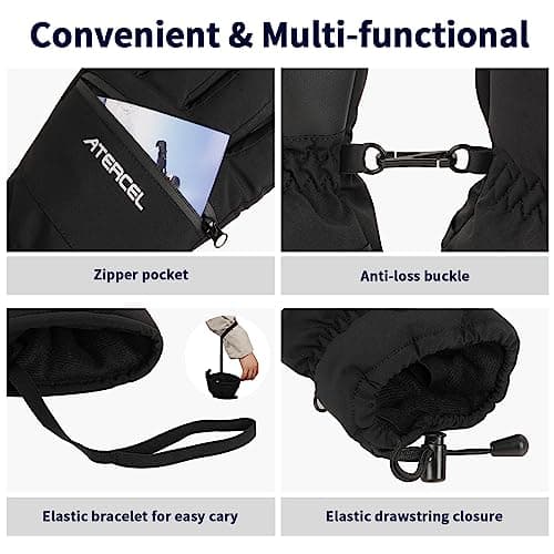 ATERCEL Waterproof Ski Gloves - 3M Thinsulate Warmth, Touchscreen — view 5