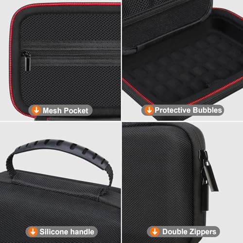 RAIALL Hard GPS Case for 5-5.5 inch Garmin Drive 52/51/53, Garmin Drive 52 GPS Navigator Travel Storage Bag, Extra Mesh Pocket for Car Charger and USB Cable, Black — view 4