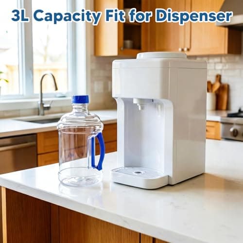 FashionCha Thickened Water Dispenser Bottle 3l Empty Water Bottle Container Large Jumbo Water Container BPA Free Water Cooler Dispenser Refill Water Bucket for Home Office Outdoor Travel, Blue — view 6