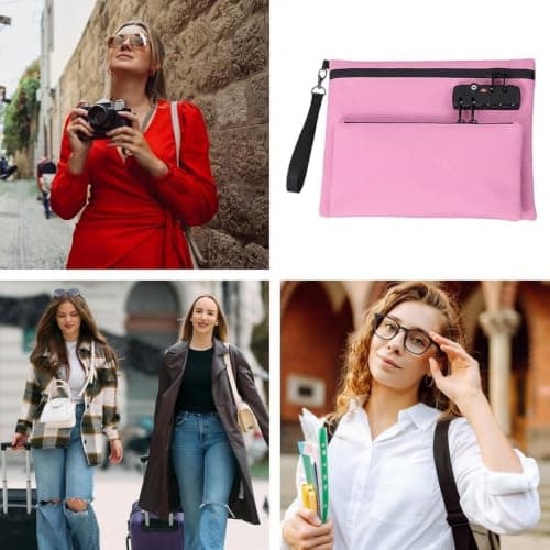 Travel Pouch Anti-Theft Purse With Lock And Zipper - Lockable Money Bags — view 6