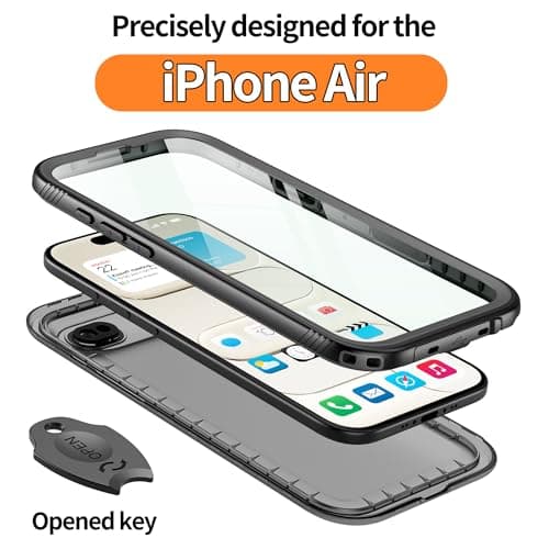 Cozycase TOP Full Waterproof 360 Military Case for iPhone Air, Black — view 3