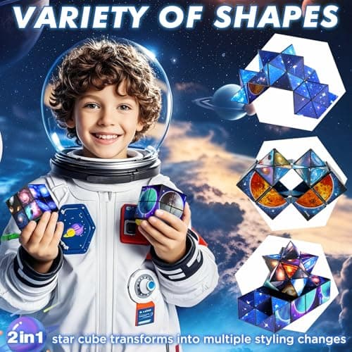 Euclidean Cube Fidget Toys for Kids 2 in 1 Fidget Cube Star Cube Puzzle Toy — view 4
