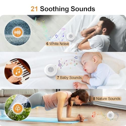 White Noise Machine Baby, 21 Soothing Sounds Therapy, Rain Sound Machine — view 2