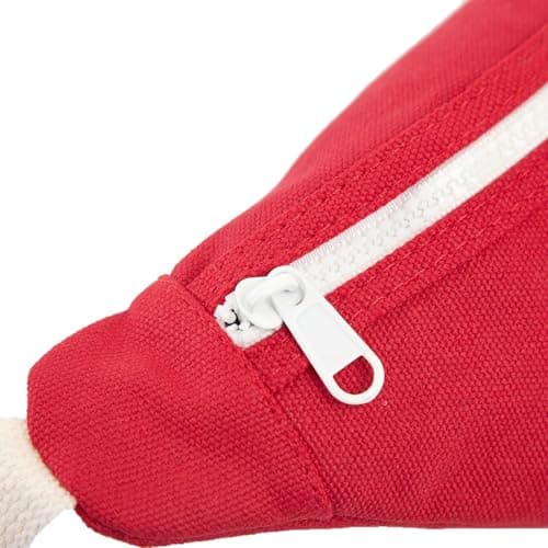 Kids Bumbag, Canvas Fanny Pack for Kids Crossbody Waist Bag for Unisex Toddler Boys Girls (Red) — view 5