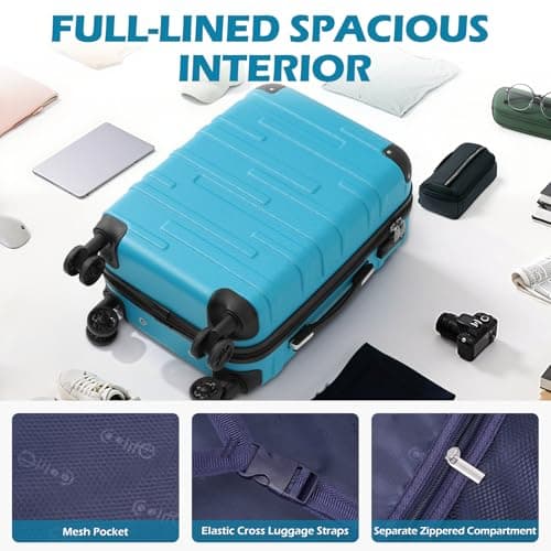 COOLIFE Medium Suitcase 24 inch, ABS Hardshell Luggage mit TSA Lock, 67 cm — view 6
