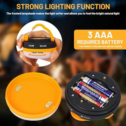 Camping Lantern LED Tent Light with Magnetic Base Outdoor Camping Lights — view 3
