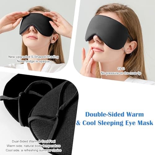 Ear Plugs for Sleep Noise Cancelling 50dB, Reusable Silicone Earplugs with Sleeping Eye Mask, Case & 3 Eartips(S/M/L), Soft Noise Reduction Earplugs for Sleep, Travel, Work, Concerts & Studying — view 3