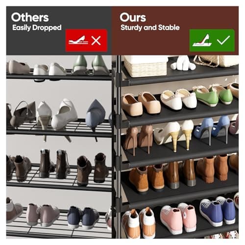 Mavivegue 6 Tier Metal Shoe Rack with 5 Hooks & 4 Side pockets — view 5