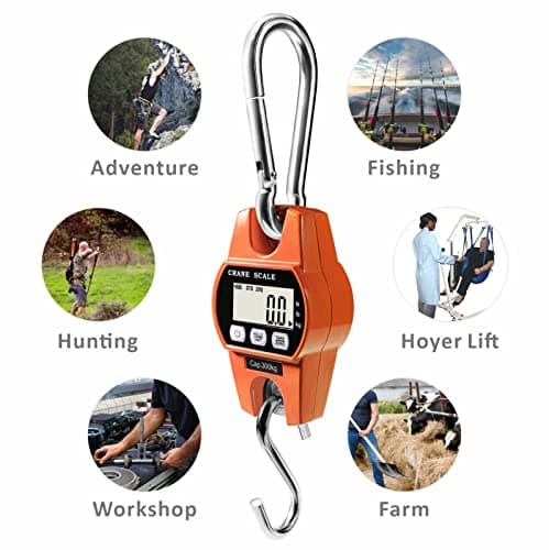 GRAM PRES Digital Hanging Scale 660LB/300KG, Luggage Scales — view 6