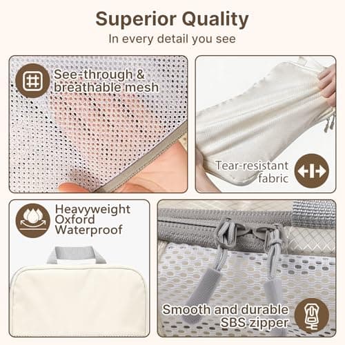 8PCS Packing Cubes Compression Set, Travel Packing Cubes for Backpack Suitcase Organiser Bags Home Storage Shoes Bags for Carry on Hand Luggage Travel Essentials Bag — view 4