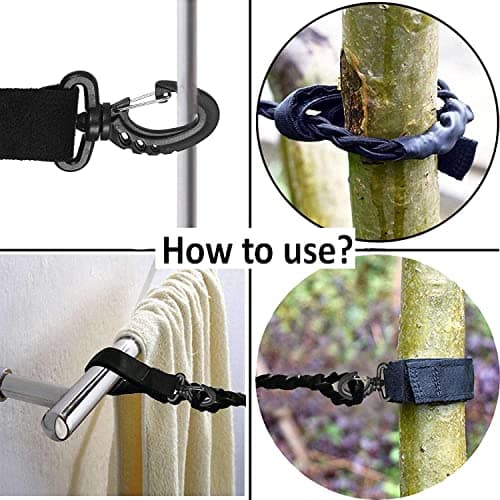 AUXPhome Tri-Braided Cord Clothes Line, Drying Rope Portable Travel Clothesline for Indoor Outdoor Laundry, Windproof Hanger Camping & Home Use - No hook needed — view 4