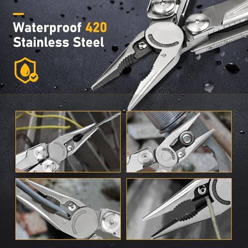 BIBURY Multitools, Upgraded Multi Tool Pliers Stainless Steel EDC Tool — view 3