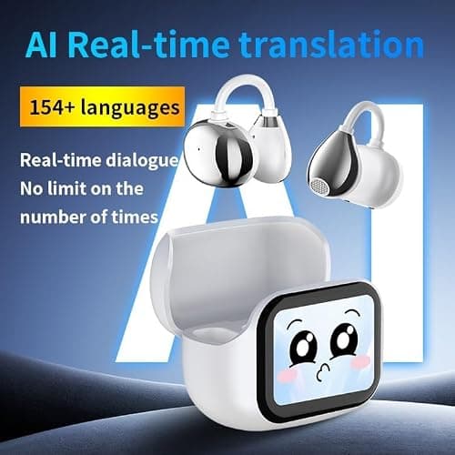 Wireless Earphones with AI Voice Translator for Travel(Purple No Translation) — view 4