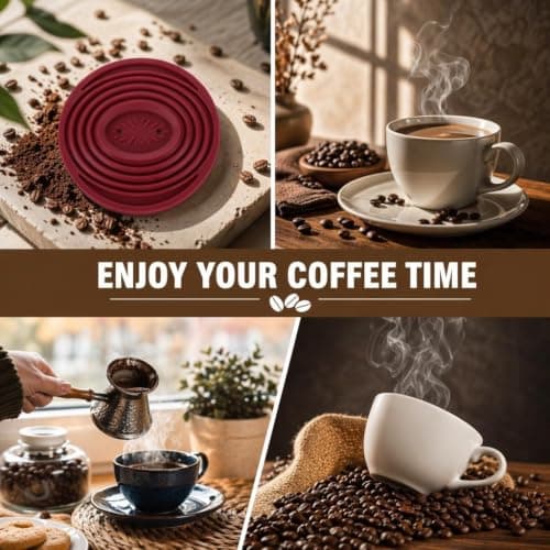 Collapsible Coffee Dripper Red Silicone Portable Pour Over Cup — view 5