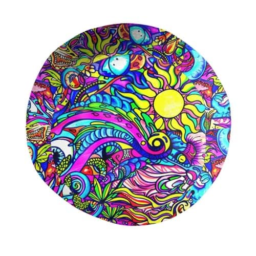Unisex Trendy Bucket Hat - Summer Beach Hat with Comfortable Packable Outdoor Travel Sun Protection for Women, Men & Teens, Psychedelic Trippy Art, One size — view 4