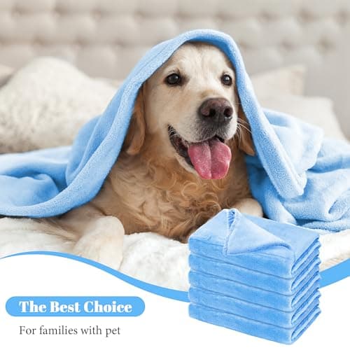 10 Pack Nursery Cot Blankets, 100 x 150 cm Blue Soft Flannel Nap Blankets — view 5