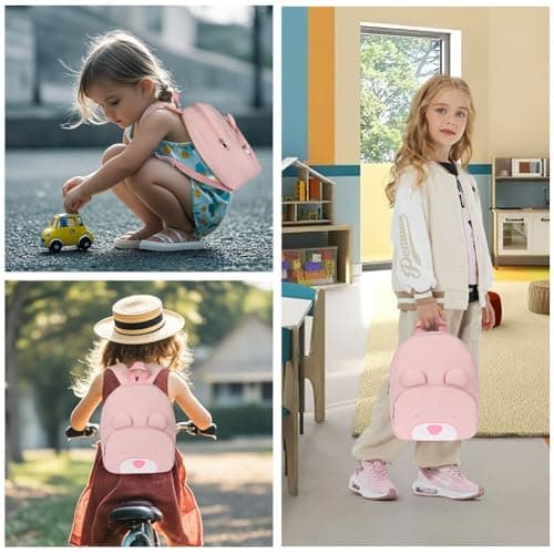 Aomig Kids Mini BackpackRucksack, Toddler Cartoon School Preschool Kindergarten Elementary Small Adjustable Corduroy Rucksack for School Travel(Cute Bear) — view 5