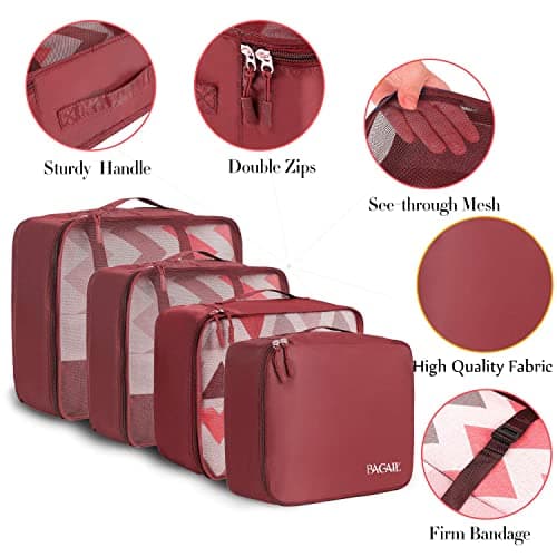 BAGAIL Packing Cubes for Suitcase 8 Set, Lightweight Luggage Packing Organizers Packing Cubes for Travel Accessories — view 4