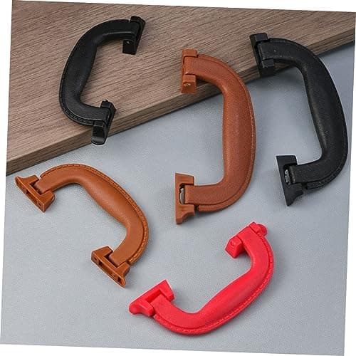 BESTonZON 6pcs Black Foldable Plastic Luggage Grip Handles with Easy Installation for Suitcase and Bags Replacement, for Travel and DIY Suitcase Handle Repairs — view 2