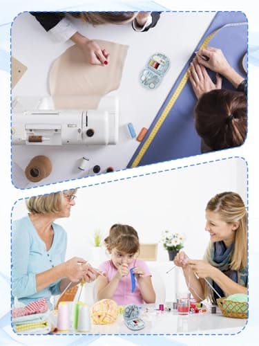 Mini Travel Sewing Kit,Small Size Emergency Sewing Kit with Buttons,Threads,Scissors,Needles Portable DIY Supplies Sewing Repair Kits with Plastic Box for Beginner(Blue) — view 6