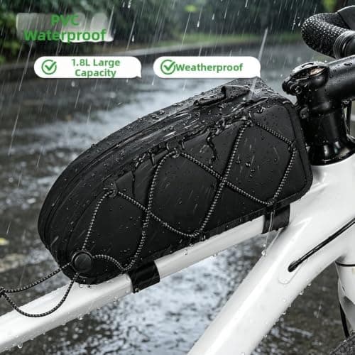 1.8L Bike Front Triangle Bag with Reflective Strips — view 6