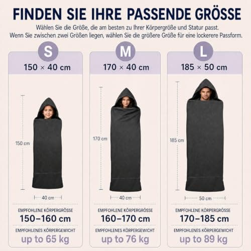 FANGCCC Sleep Pod, 360 Wrap Compression Sleep Sack with Hood and Foot Opening, Soft Breathable Wearable Sleeping Bag, Stretch Sleeping Pod, Wearable Blanket, Sensory Compression Blanket (M) — view 6
