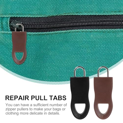 HAPINARY 12pcs Zipper Pulls Zipper Fixers Detachable Plastic Alloy Sturdy Convenient Repair Kit for Luggage Bags — view 5