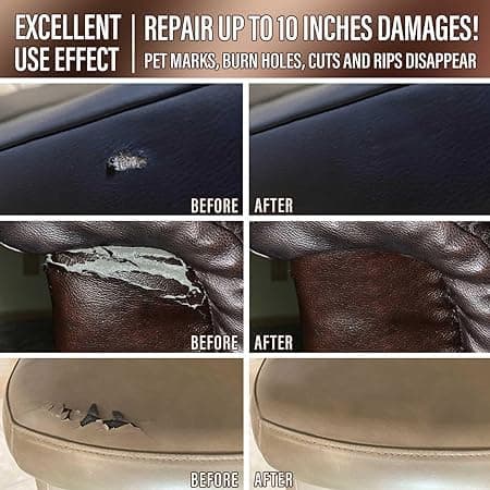 ARCSSAI Leather and Vinyl Repair Kit - Restorer of Your Furniture,Car Seats,Sofa,Jacket,Purse,Belt,Shoes,Genuine,Italian,Bonded,Bicast,Pu Leather No Heat Required Repair & Resto (multi) — view 4