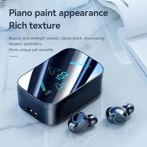 Domars Wireless Earbuds, Ear Phones Wireless Earbuds,20000mAh Power Bank,58H Playback Bluetooth 5.3 Earbuds with ENC Noise Cancelling, Low Latency Gaming Headphones for iPhone Android (white) — view 6