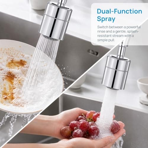 Kitchen tap Spray Head, 360° Swivel 2-Mode Universal Sink Faucet — view 5