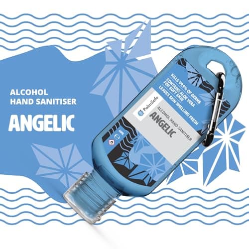 Palm Safe Angelic 3 Pack 60ml Anti Bacterial Premium Hand Sanitiser Travel Size Refillable Clip Bottle Quick Drying Non Sticky Extra Moisturising Kills 99.9% of Viruses and Bacteria — view 3