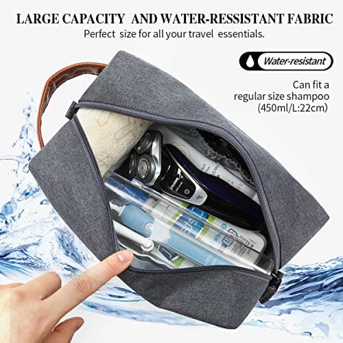KK Water - Resistant Hanging Toiletry Travel Bag – Spacious Blue Gym, Shaving, Make Up Bag for Men & Women — view 3