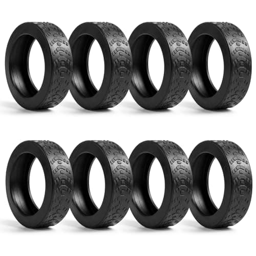 Peaflew 8 Pcs Suitcase Wheel Protectors, Enduring Silicone Luggage Wheel Protectors for 2-2.7'' Wheels, Anti-Noise Suitcase Wheels Covers Protectors for Carry On/Travel Suitcase Wheel (Black) — view 2