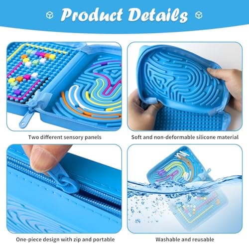 Sensory Activity Board, Silicone Fidget Toys with storage for ADHD & Autism — view 4