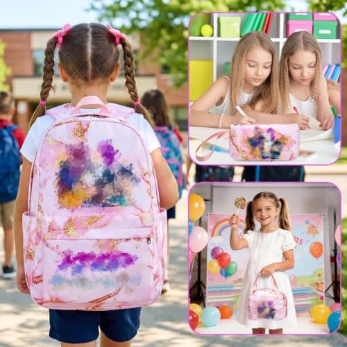 K Pop School Backpack, 3 Piece Set with School Bag Lunch Bag Pencil Case — view 5