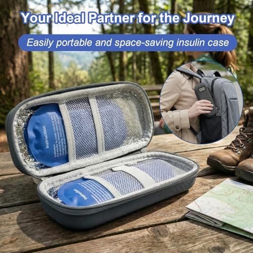 Insulin Cooler Travel Case with Temperature Display Portable Medication — view 2