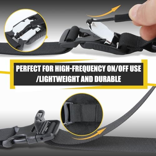 ECOSHIRE MOLLE Backpack Straps Tactical Bag Accessories 2 Pack Heavy Duty Nylon Molle Luggage Strap with Reinforced Stitching and Magnetic Buckle for — view 2