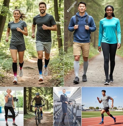 Calf Compression Sleeves for Shin Splints, Women, Men, Running — view 5