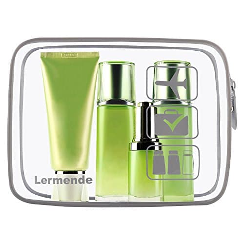 2pcs/Pack Lermende Clear Toiletry Bag TSA Approved Travel Carry On Airport Airline Compliant Bag Quart Sized 3-1-1 Kit Luggage Pouch (Grey) — view 3