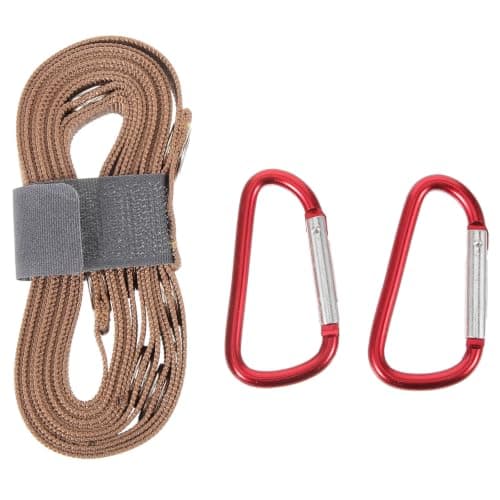 Camping Tent Rope Clothesline Strap with Sticky Band Brown