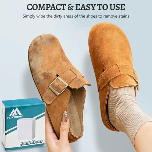 flintronic 2 Pcs Magic Suede Scuff Eraser, Shoe Boot Portable Cleaning Kit, Decontaminate with Polishing Particles for Shoes in Chamois, Nubuck & Sneakers — view 5