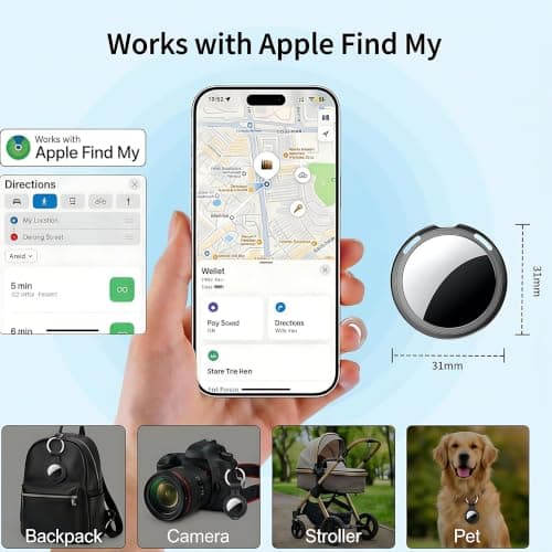 Tracker Tags-2 Pack [Apple MFi Certified]Pair with Apple Find My (IOS Only) — view 2
