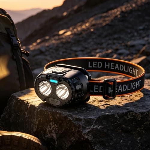 Headlamp Torch 250 Lumen LED Adjustable Hands-Free Lightweight — view 3