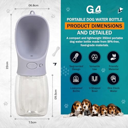 Dog Water Bottle 350ml Leak-Proof Pet Water Dispenser Food-Grade Antibacterial Pet Water Bottle – Leak-Proof Portable Outdoor Drinking Cup for Dogs & Cats, Travel Gift for Pets — view 4