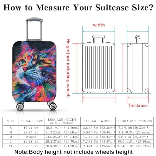 Chostky Travel Luggage Cover, Elastic Washable & Stretchable Suitcase Protector, Anti Scratch Travel Suitcase Cover, Approved Travel Accessories Baggage Covers Luggage Protector Suitcases Large (M+) — view 2
