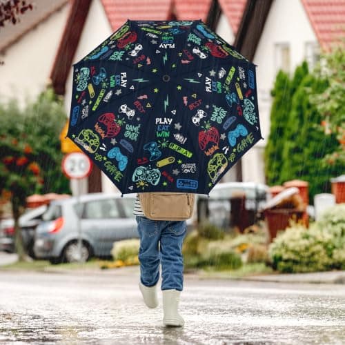 Kids Folding Stick Umbrella Kids Umbrella for Boys Girls School Outdoor — view 6