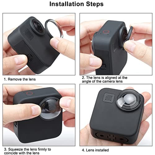 FiTSTILL 2 PCS Lens Protector Kit for Go Pro MAX Action Camera,High Transparent 9H Hardness Scratch Resistant for Go Pro Max 360 2025 Sticky Lens Guards Accessories — view 5